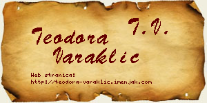 Teodora Varaklić vizit kartica